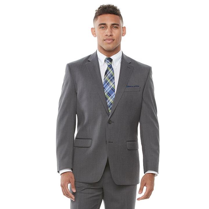 Men's Chaps Performance Classic-fit Wool-blend Comfort Stretch Suit Jacket, Size: 48 - Regular, Grey