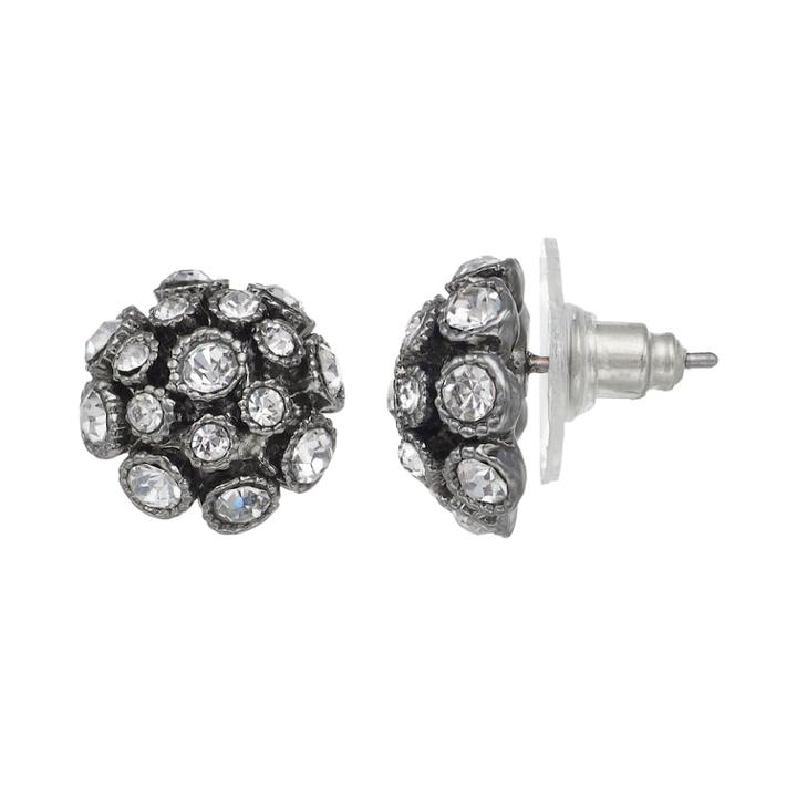 Simply Vera Vera Wang Fireball Dome Nickel Free Stud Earrings, Women's, Silver