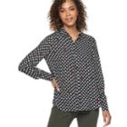 Women's Popsugar Essential Poplin Shirt, Size: Medium, Black