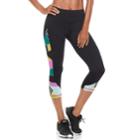 Women's Fila Sport&reg; Ruched Back Midrise Capri Leggings, Size: Xs, Black