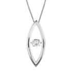 Forever Classic Sterling Silver 1 Carat T.w. Lab-created Moissanite Marquise Pendant, Women's, Size: 18, White