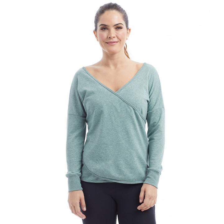 Women's Balance Collection Phoebe Long Sleeve Top, Size: Large, Med Green