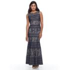 Petite Chaya Lace Striped Maxi Dress, Women's, Size: 14 Petite, Blue (navy)