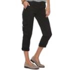 Women's Sonoma Goods For Life&trade; Utility Capri Pants, Size: 10, Black