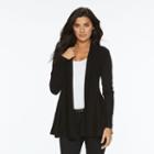 Women's Apt. 9&reg; Ribbed Cardigan, Size: Xs, Black