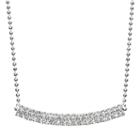 Duchess Of Dazzle Crystal Silver-plated Curved Bar Link Necklace, Women's, Grey