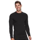 Men's Croft & Barrow&reg; Classic-fit Solid Thermal Crewneck Tee, Size: Lt, Black