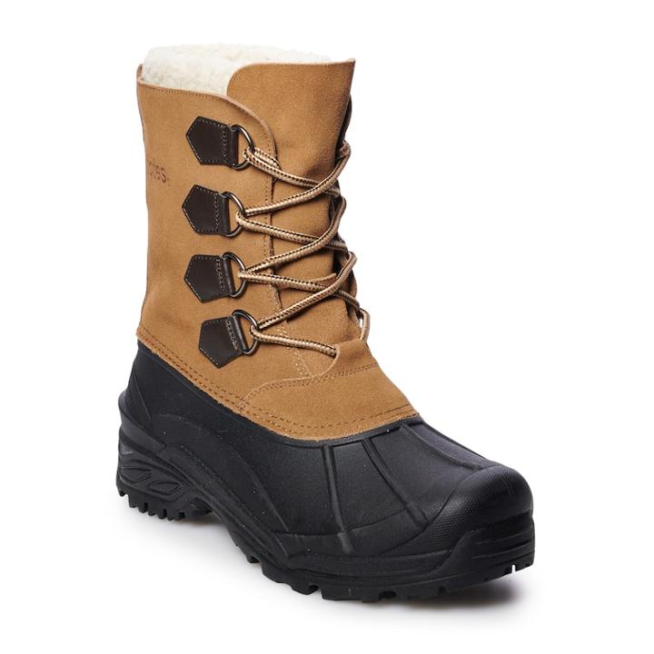 Totes Precise Men's Waterproof Winter Boots, Size: Medium (10), Lt Beige