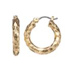 Dana Buchman Wavy Texture Hoop Earrings, Women's, Gold