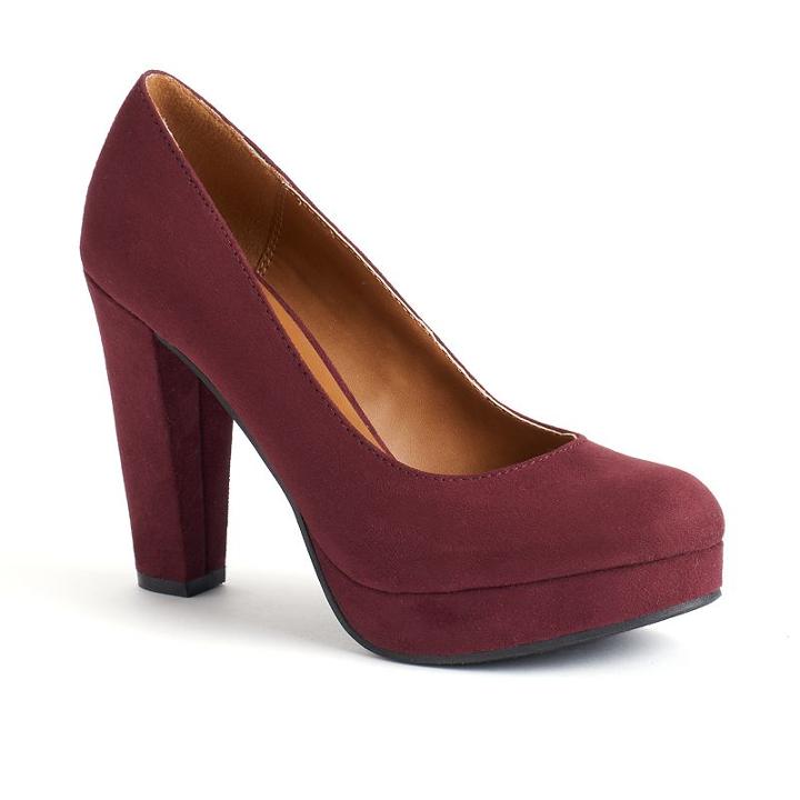 Candie's&reg; Women's Platform High Heels, Size: 9, Dark Pink