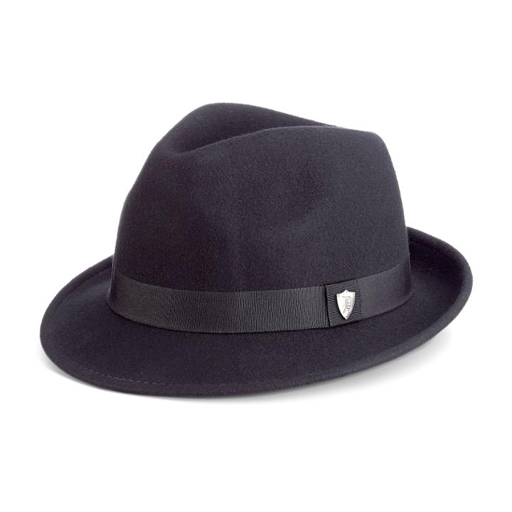 Men's Scala Wool Felt Snap-brim Fedora, Size: Medium, Black