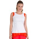 Women's Tail Victoria Mesh Shoulder Tennis Tank, Size: Small, White