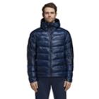 Men's Adidas Outdoor Itavic 3-stripe Hooded Jacket, Size: Large, Blue (navy)