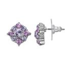 Simply Vera Vera Wang Purple Stone Cluster Nickel Free Stud Earrings, Women's