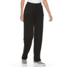Women's Croft & Barrow&reg; Terry Knit Sweatpants, Size: M Short, Black