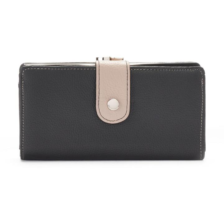 Apt. 9&reg; Soho Leather Rfid-blocking Tab Clutch, Women's, Oxford