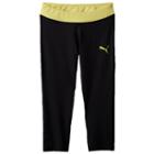 Girls 4-6x Puma Core Tech Capri Leggings, Girl's, Size: 5, Lt Yellow