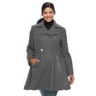 Plus Size Apt. 9&reg; Wool Blend Double-breasted Coat, Women's, Size: 3xl, Grey