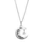 Primrose Sterling Silver I Love You To The Moon & Back Pendant, Women's, Grey