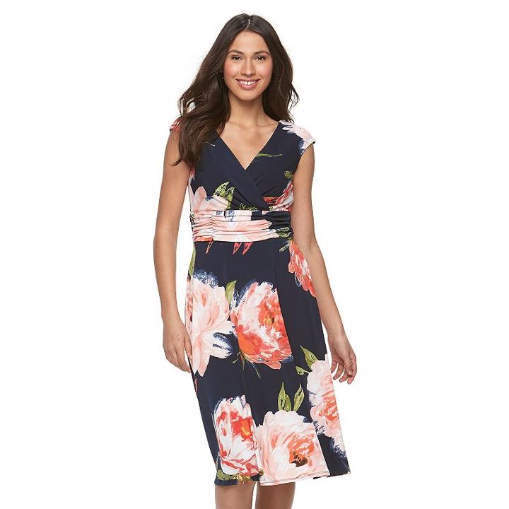 Women's Ronni Nicole Floral A-line Dress, Size: 8, Blue Other