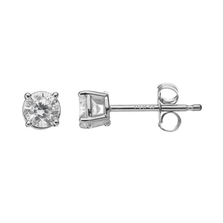 14k White Gold 5/8 Carat T.w. Diamond Stud Earrings, Women's