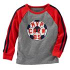 Boys 4-8 Oshkosh B'gosh&reg; Raglan Long Sleeve Mvp Crew Soccer Tee, Boy's, Size: 4, Light Grey