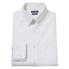 Men's Croft & Barrow&reg; True Comfort Fitted Oxford Stretch Dress Shirt, Size: 14.5-32/33, White