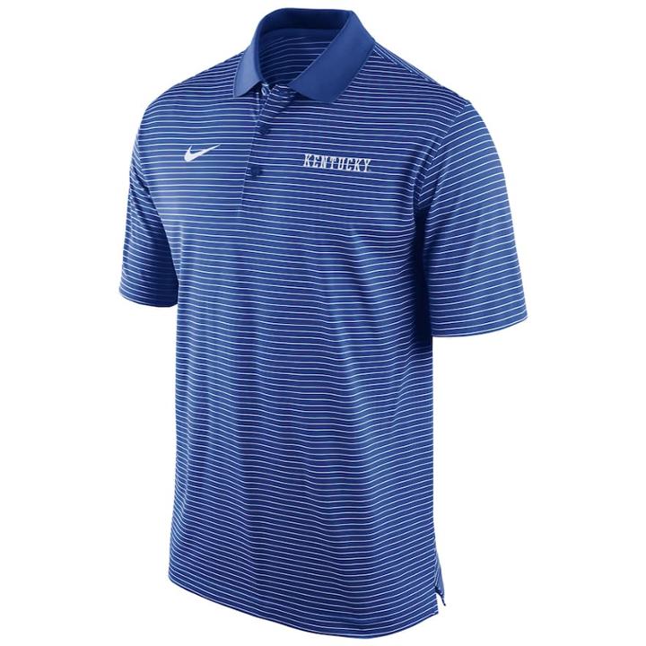 Men's Nike Kentucky Wildcats Striped Stadium Dri-fit Performance Polo, Size: Medium, Blue