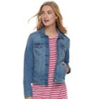 Women's Sonoma Goods For Life&trade; Jean Jacket, Size: Small, Dark Green