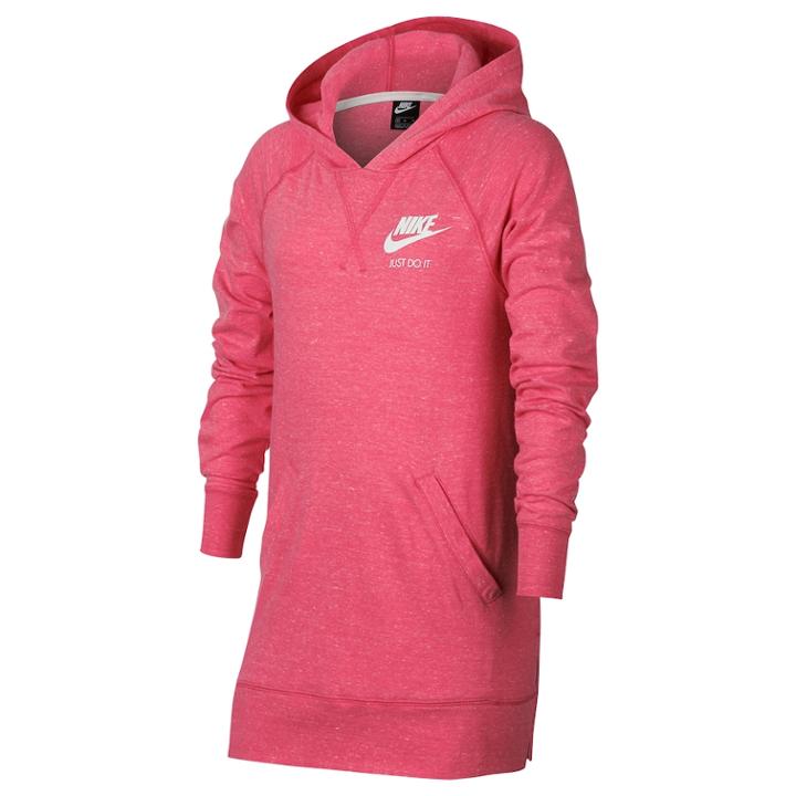 Girls 7-16 Nike Long Sleeve Tunic Hoodie, Size: Large, Med Red