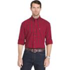Men's Izod Regular-fit Tartan Plaid Button-down Shirt, Size: Xl, Med Red