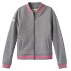 Girls 7-16 So&reg; Quilted Woven Bomber Jacket, Girl's, Size: L/12, Grey Other
