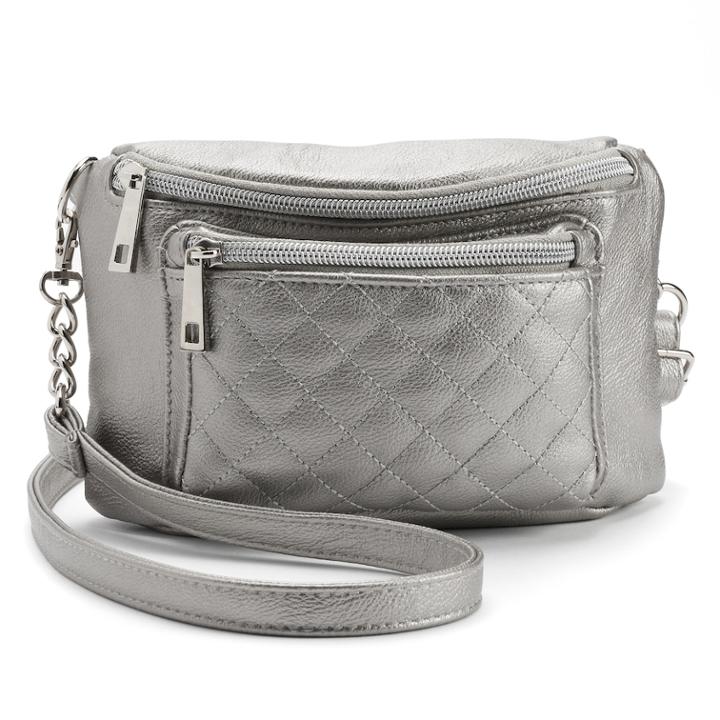 Apt. 9&reg; Connie Quilted Convertible Crossbody Bag, Women's, Grey