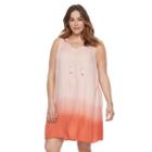 Plus Size Sonoma Goods For Life&trade; Splitneck Tank Dress, Women's, Size: 2xl, Brt Pink