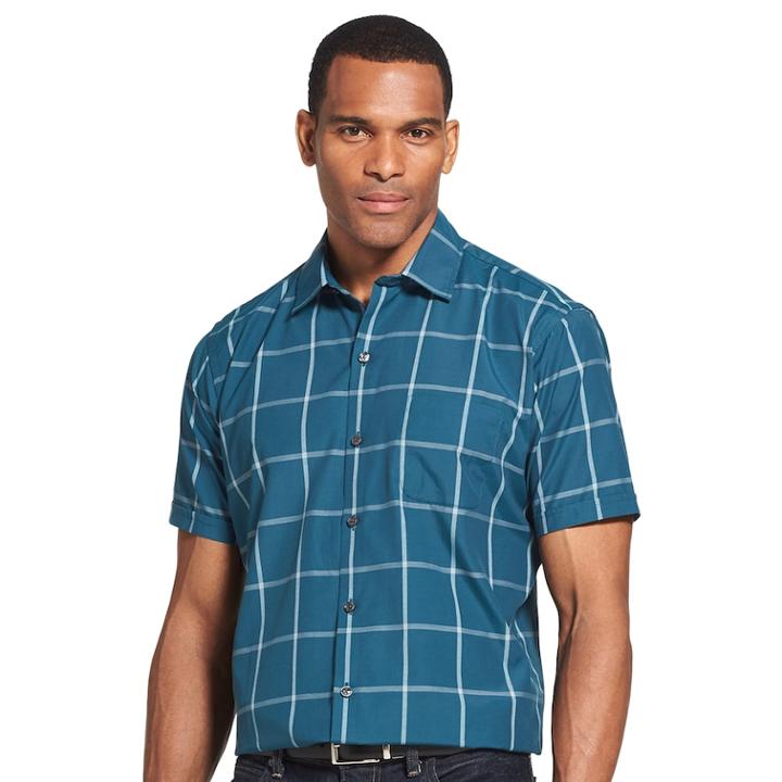 Men's Van Heusen Air Classic-fit Button-down Shirt, Size: Xxl, Turquoise/blue (turq/aqua)