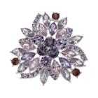 Napier Simulated Crystal Cluster Pin, Women's, Purple