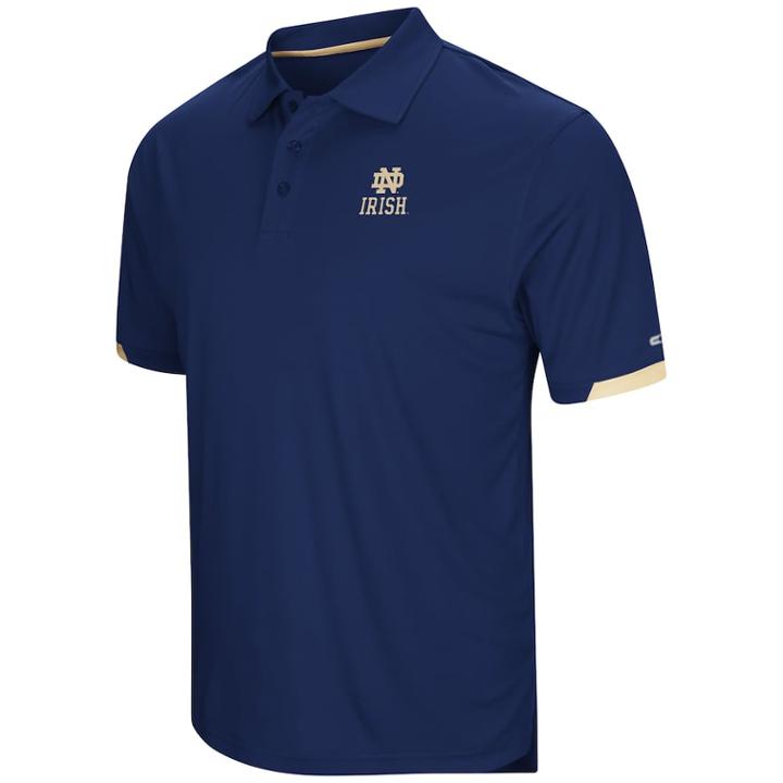 Men's Colosseum Notre Dame Fighting Irish Loft Polo, Size: Xxl, Dark Blue