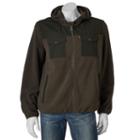 Men's Levi's&reg; Fleece Mixed Media Hooded Jacket, Size: Medium, Med Green