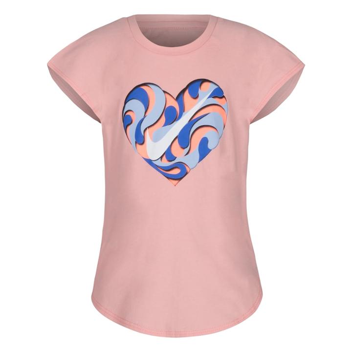 Girls 4-6x Nike Swirl Heart Graphic Tee, Size: 5, Light Pink