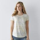 Women's Sonoma Goods For Life&trade; Essential Print Tee, Size: Large, Turquoise/blue (turq/aqua)