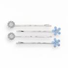 Lc Lauren Conrad Blue Flower Bobby Pin Set, Women's