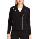 Women's Chaps Asymmetrical Sweater Jacket, Size: Medium, Black