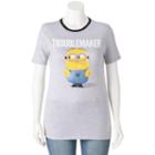 Juniors' Despicable Me Minions Troublemaker Graphic Tee, Girl's, Size: Small, Silver