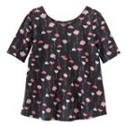 Girls 4-10 Jumping Beans&reg; Print Pieced Elbow-sleeve Tunic, Size: 6, Grey