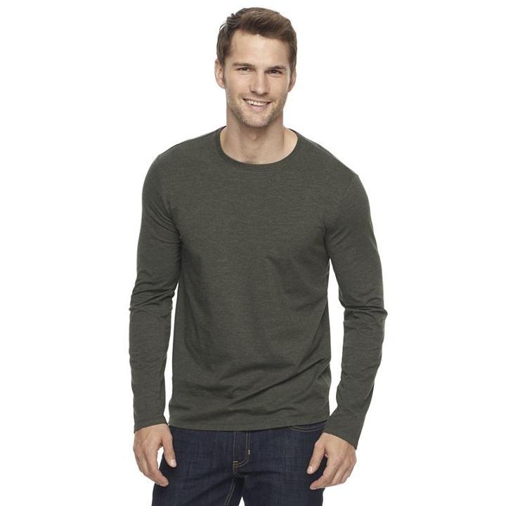 Men's Apt. 9&reg; Premier Flex Modern-fit Stretch Tee, Size: Medium, Green