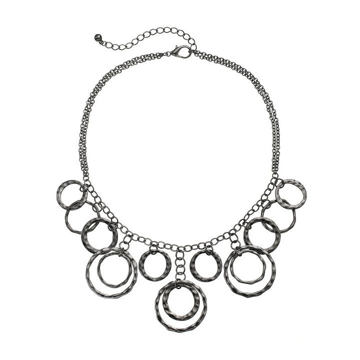 Apt. 9&reg; Hammered Circle Link Necklace, Women's, Oxford