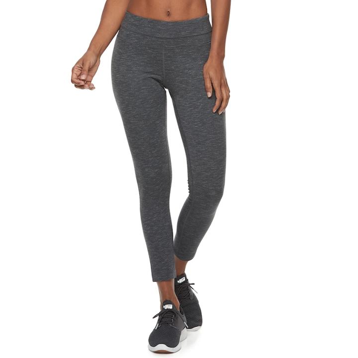 Women's Tek Gear® Ankle Leggings, Size: Large, Dark Grey