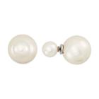 Shell Pearl Sterling Silver Reversible Stud Earrings, Women's, White