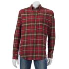 Big & Tall Croft & Barrow&reg; Classic-fit Plaid Flannel Button-down Shirt, Men's, Size: L Tall, Med Red