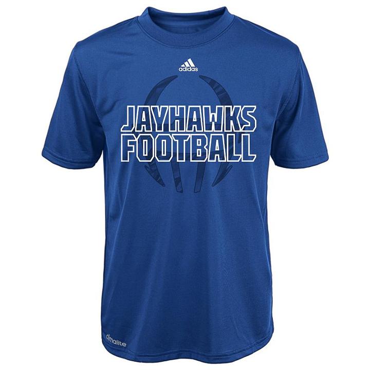 Boys 4-7 Adidas Kansas Jayhawks Sideline Helmet Shock Energy Tee, Boy's, Size: L(7), Blue